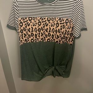 Multi colored with leopard print